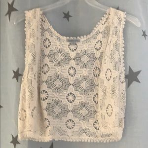 Charlotte Russe beige knitted vest!